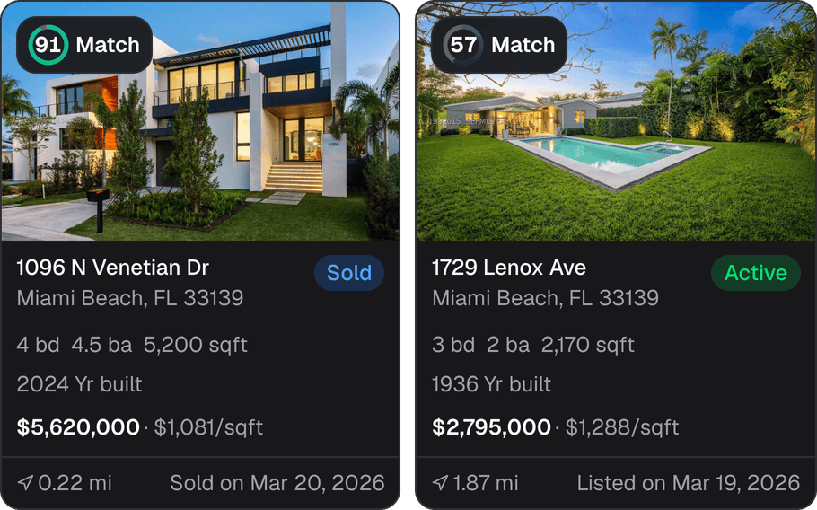 Plexerr — smart comparable search with sold and active listings