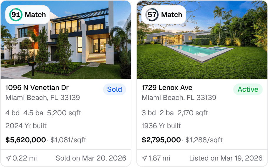 Plexerr — smart comparable search with sold and active listings